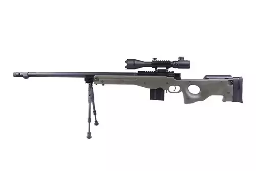 Réplica del rifle de francotirador 4402D (con visor y bípode) - verde oliva