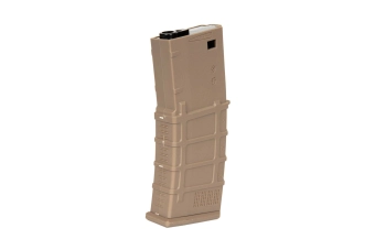 Polymère chargeur mid-cap 120 billes pour répliques M4/M16 - tan