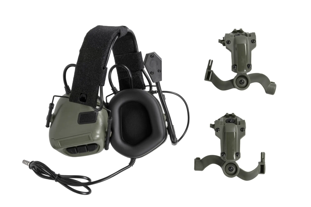 Taktyczne słuchawki Gen. 5 Wosport HD-19 Oliwkowe