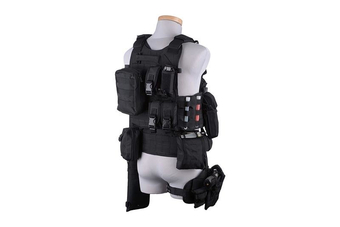 Panneau de cuisse modulaire avec holster - noir