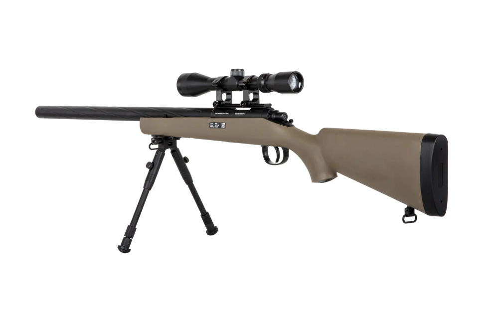 Réplique de sniper Specna Arms SA-S12 EDGE™ avec lunette et bipied Tan
