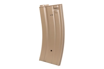 Cargador metálico de 30 bolas Specna Arms Flat Dark Earth con tapa real