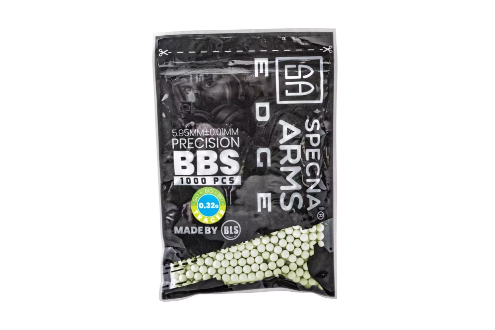Specna Arms EDGE™ Tracer BIO Precision BBs 0.32g - 1000 BBs – Green