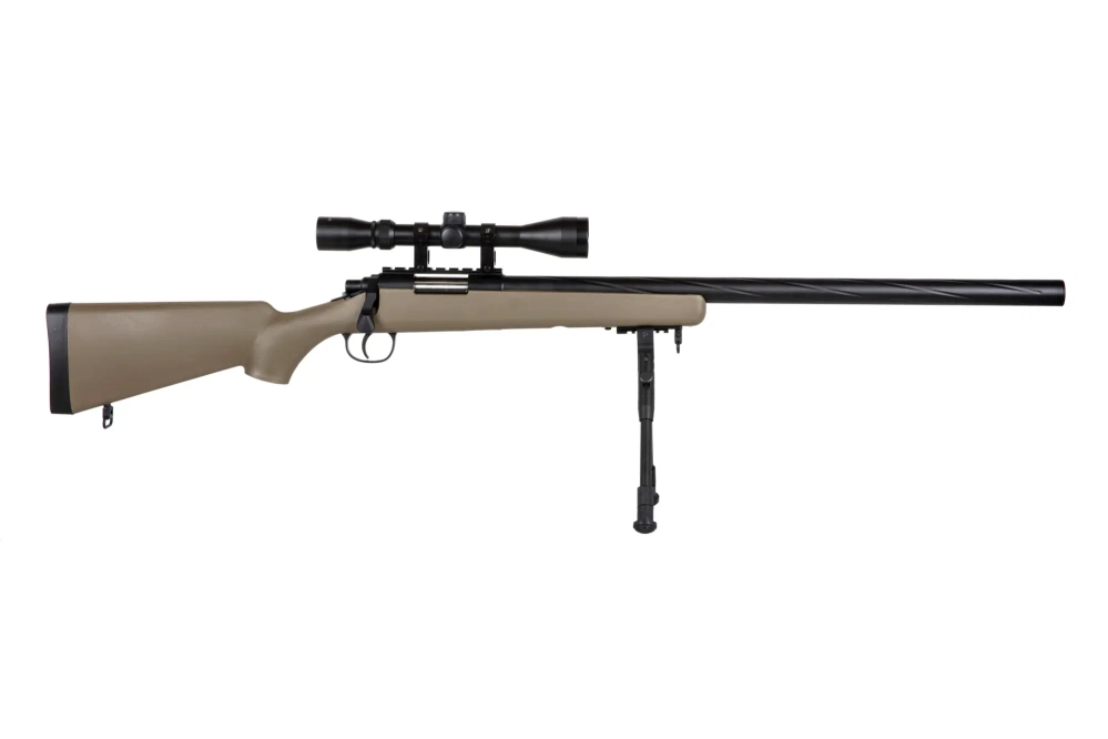 Réplique de sniper Specna Arms SA-S12 EDGE™ avec lunette et bipied Tan