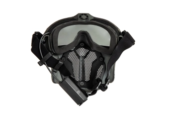 Maska s brýlemi a ventilátorem - MC černá