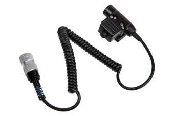 PTT typ U94 pro vysílačku typu PRC 152/ 148 (pružinový kabel)