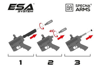 Specna Arms RRA™ SA-E25 EDGE™ Kestrel™ ETU 1.14 J Carabine airsoft Noir