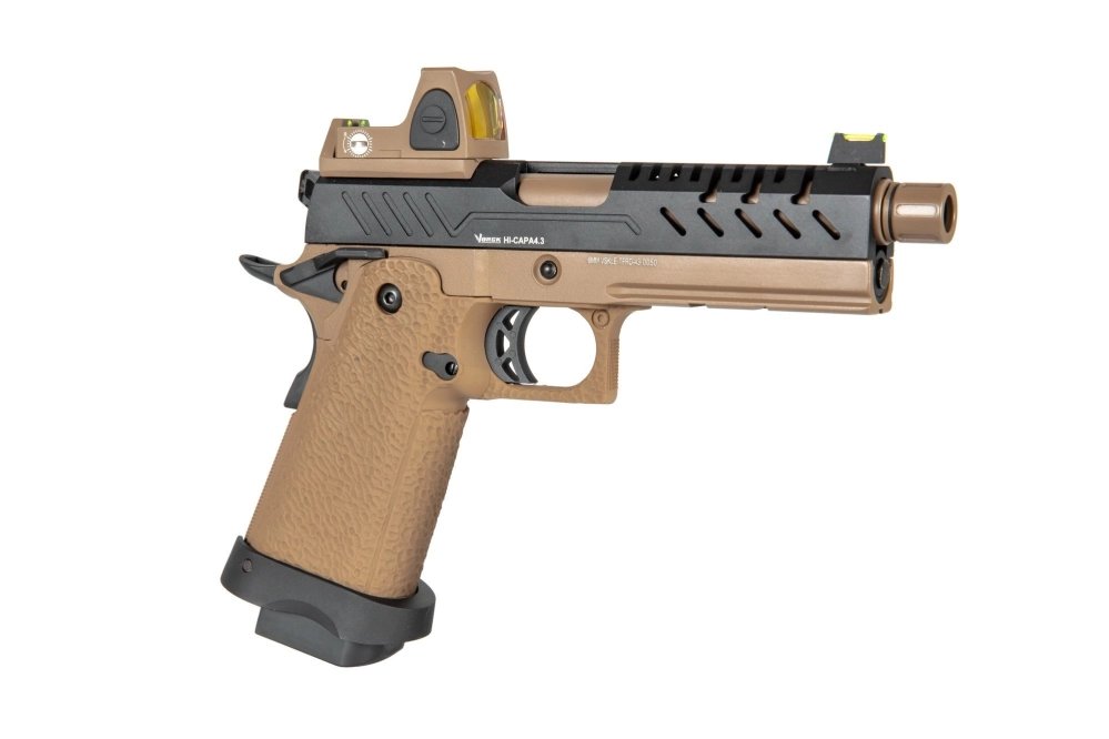 Pistola de airsoft Vorsk hi-capa 4.3 BDS - negro/marrón