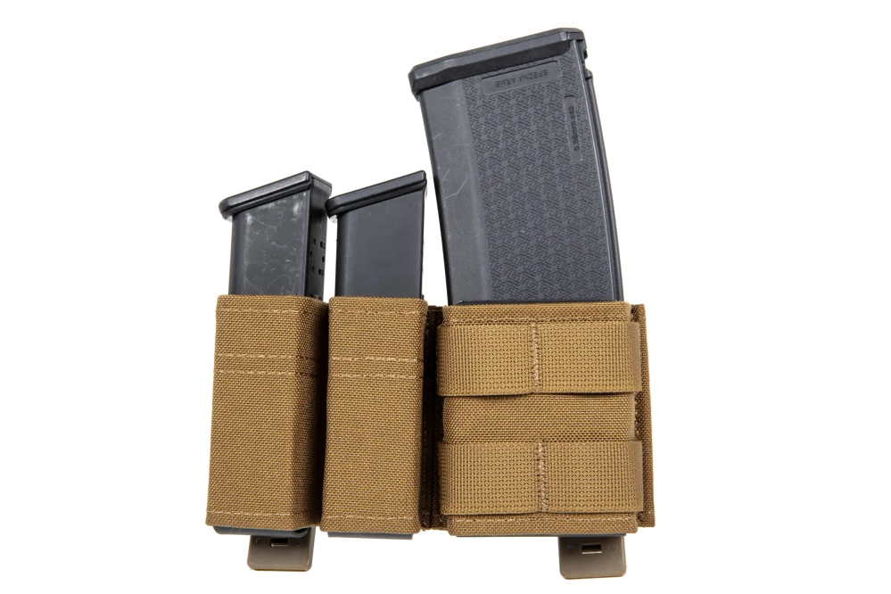 Podwójna ładownica na magazynki Wosport Combo Coyote Brown