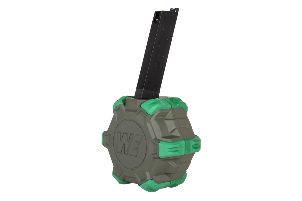 Chargeur tambour Green Gas pour 1911 WE 350 billes Vert