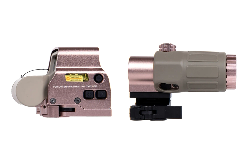 Zestaw kolimatora WADSN typu XTO z magnifierem typu T33 Dark Earth