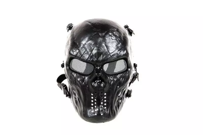 Máscara de terror de esqueleto - negro