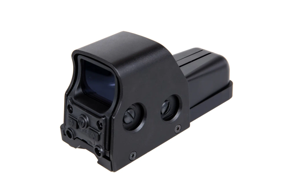 Theta Optics TO553 Červená skleněná airsoftová zbraň kolimátor ového zaměřovače černá