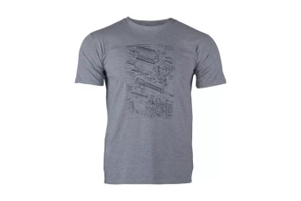 Military Culture T-Shirt - Type E - Compet Grey