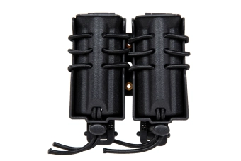 Drager voor 2 9mm magazijnen Wosport Urban Assault Quick Pull Zwart