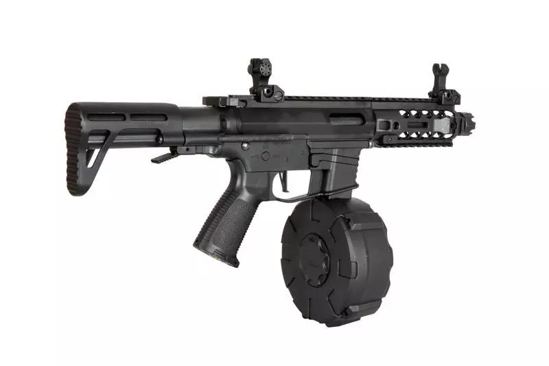 PX9 replica machinepistool (+ DRUM magazijn) - zwart