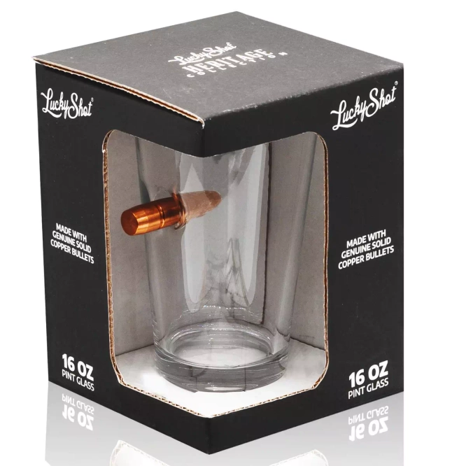 Verre à bière avec cartouche .50
