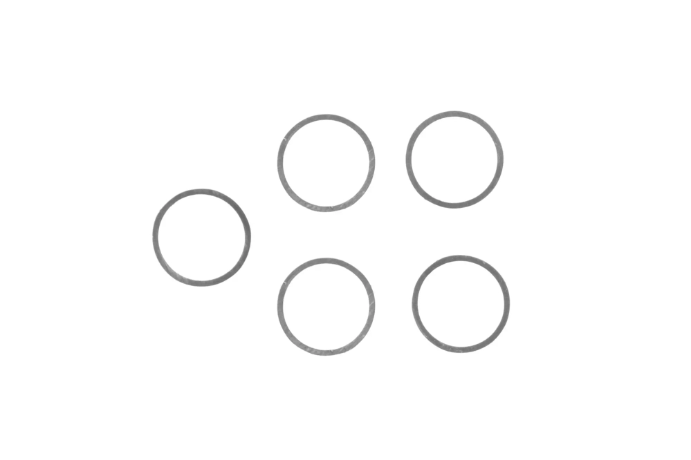 Jeu de cales Retro Arms, caoutchoucs hop-up 0,1 mm - diamètre 8 mm, 5 pièces.