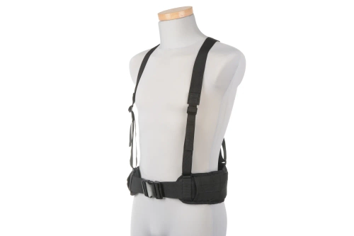 Belt with X type suspenders - black