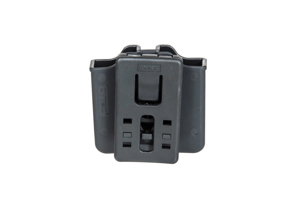 Podwójna polimerowa ładownica pistoletowa (molle) - Czarna