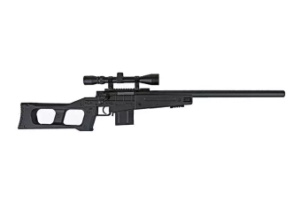 Airsoftová odstřelovací puška MB4408C s optikou - černá