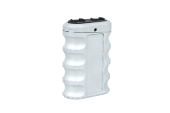 JJ Airsoft JA-1393 gehoekte frontgrip voor M-LOK/Keymod rail (aluminium) Zilver