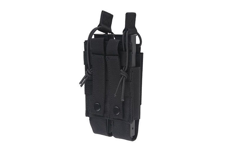 Bolsa doble para cargador a subfusil - negro