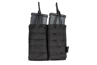 Laser-Cut MOLLE bolsa doble para 2 cargadores tipo M4/M16 - negro