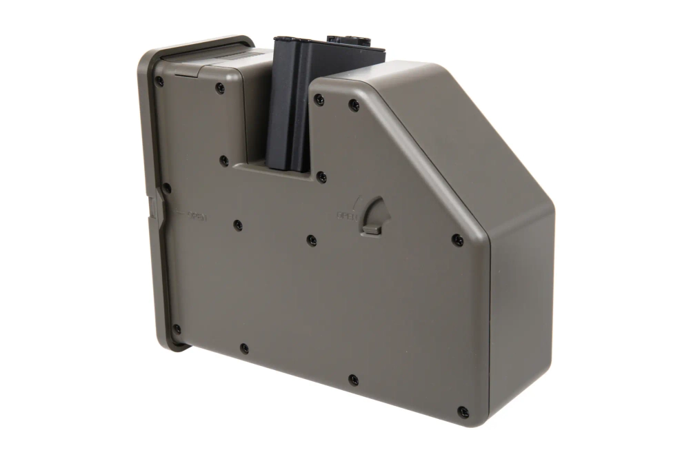 Cargador de caja eléctrica Krytac para réplicas de Trident LMG para 3500 cartuchos Olive