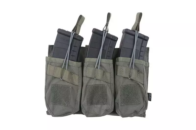 Triple OPEN Pouch for AK Magazines - Ranger Green