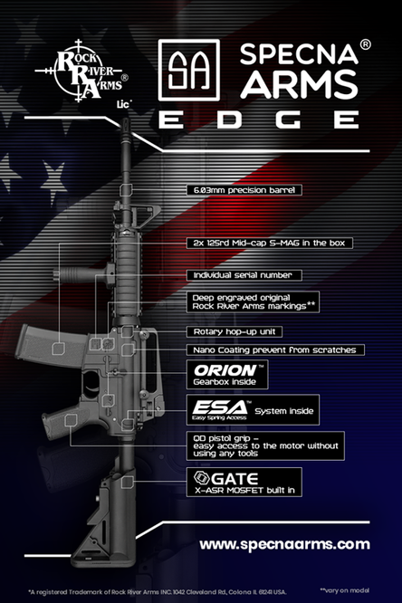 Replika pušky RRA SA-E01 EDGE™ - černá