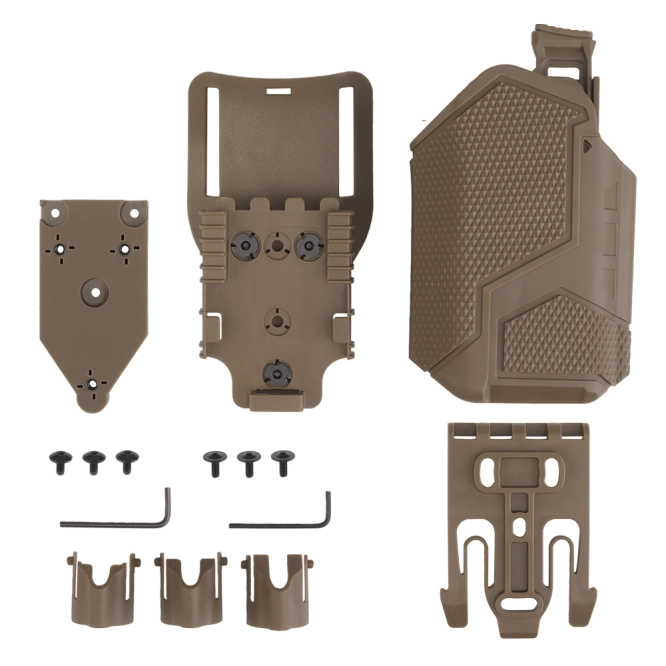 Holster universel Wosport pour pistolets avec lampe X300A GB-81 Tan