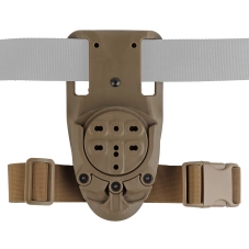 Universele 360 graden tactische holsteradapter van Wosport met riembevestiging GB-ACC-22 Tan