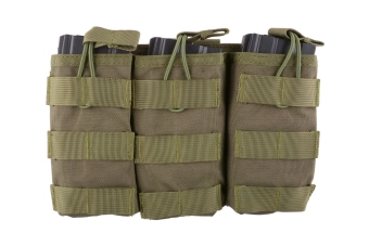 Triple Open I Pouch for AK/M4/G36 Magazines - Olive Drab