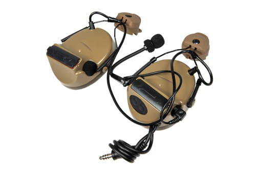 Headset Z152 CII with adapter for FAST type helmets - dark earth