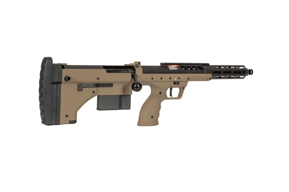 Replika karabinu snajperskiego Desert Tech SRS-A2/M2 Covert 16” (praworęczna) - FDE