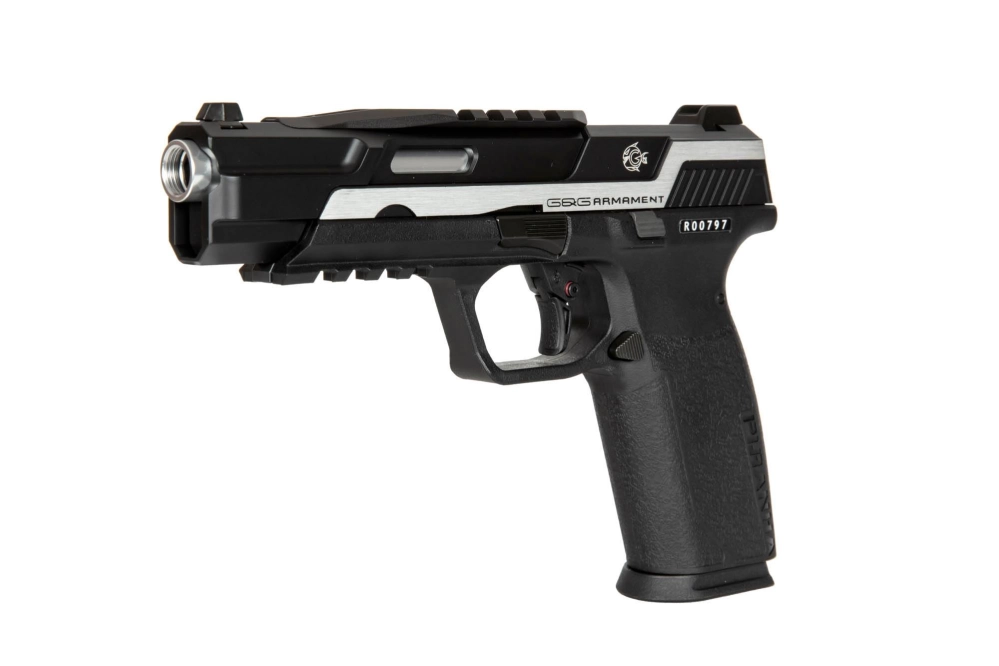 Pistola de airsoft Piraña TR - plata