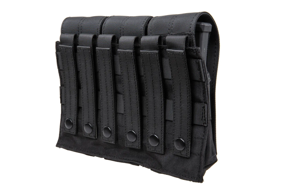 Portacargador triple M4/M16 Specna Arms con solapa Negro