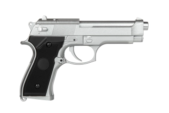CM126 Silver electric pistol replica (with battery)