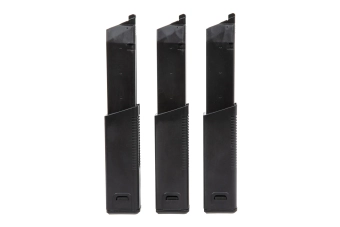 Lot de 3 chargeurs Green Gas Krytac 60 billes pour répliques Kriss Vector Noir