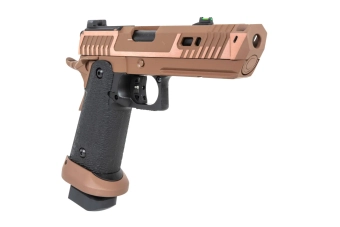airsoft SRC Sahara Viper DUAL POWER pistole se zeleným plynovým zásobníkem Flat Dark Earth