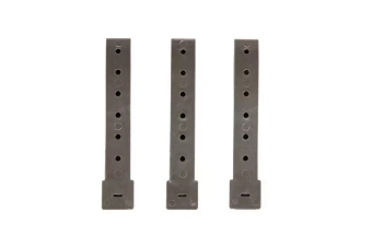 Zestaw 3 polimerowych klamer 5" - Mass Grey