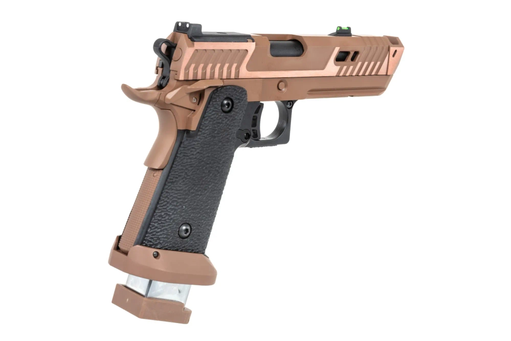 airsoft SRC Sahara Viper DUAL POWER pistol with transport case and CO2 magazine Flat Dark Earth