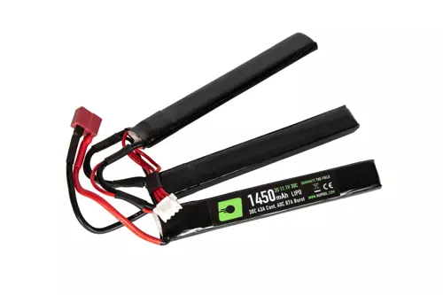 LiPo 11.1V 1450mAh 30C Battery - Nunchuck Type - T-Connect (Deans)