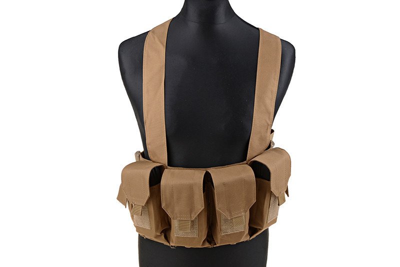Chaleco táctico tipo Chest rig - bronceado