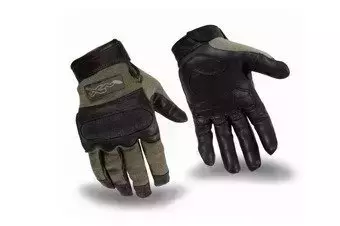 Guantes tácticos Híbrido - follaje verde