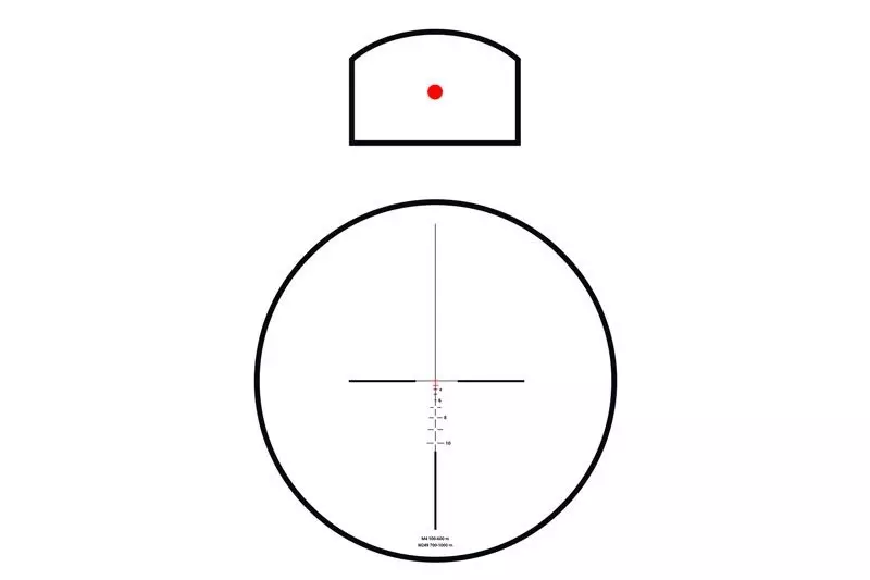 RedFiber 4×32C + mini lunette d'observation - noir