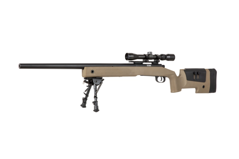 Airsoft pušky puškohled a dvojnožka SA-S02 CORE™ - hnědá barva