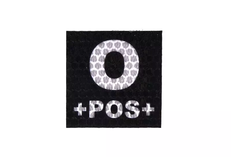 Parche IR con grupo sanguíneo: 0 POS