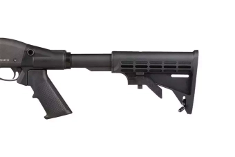 Fusil à pompe airsoft M870, version police avec flasque télescopique